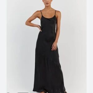 DISSH Layla silk black maxi dress